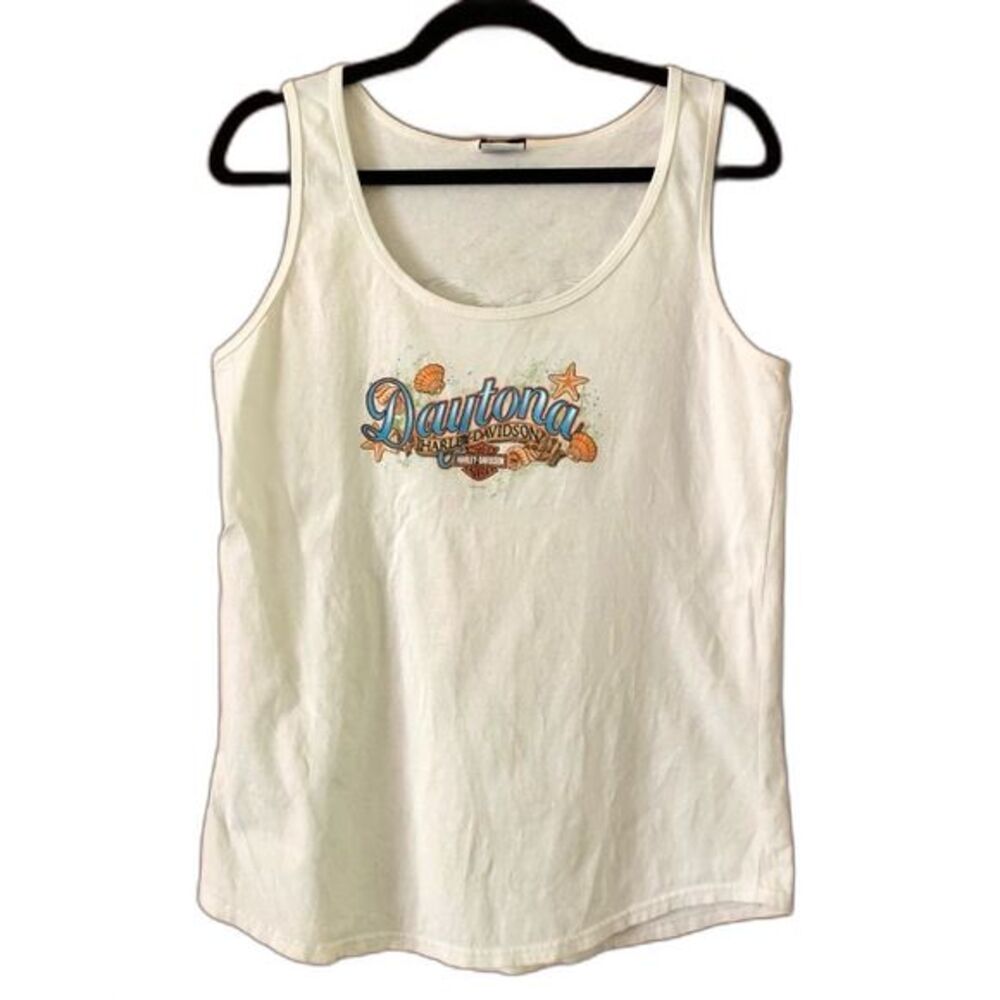 Harley-Davidson White Daytona Florida Tank Top Size Large